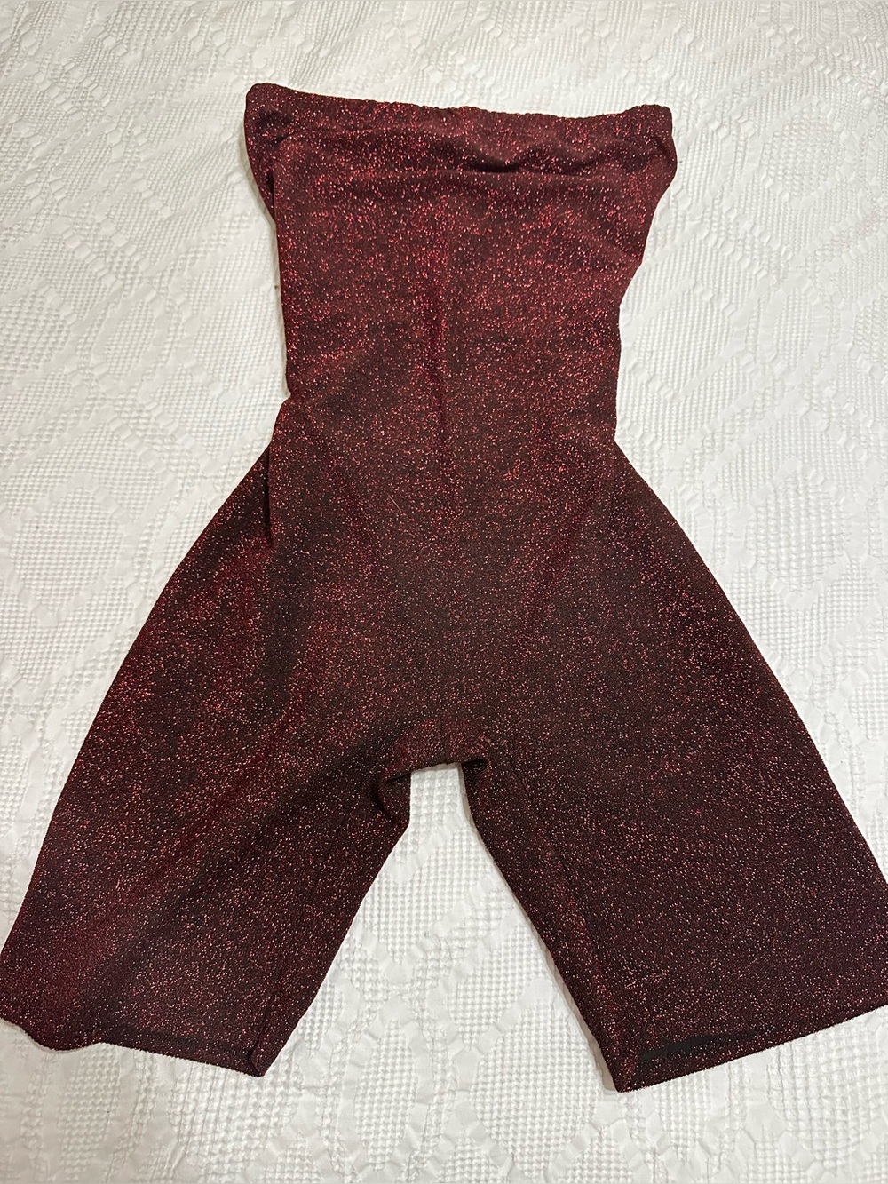 Say Anything Black Sparkly Red Bodysuit